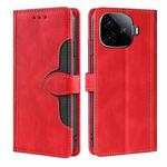 For vivo iQOO Z9 Turbo Skin Feel Magnetic Buckle Leather Phone Case(Red)