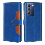 For vivo Y100 5G IDN Skin Feel Magnetic Buckle Leather Phone Case(Blue)