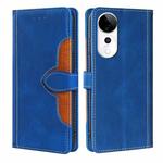 For vivo S19 Pro 5G Skin Feel Magnetic Buckle Leather Phone Case(Blue)