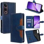 For vivo V50 Lite 5G Skin Feel Magnetic Buckle Leather Phone Case(Blue)