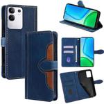 For vivo Y29 4G Global Skin Feel Magnetic Buckle Leather Phone Case(Blue)