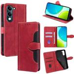 For vivo Y29s 5G / Y04 4G Skin Feel Magnetic Buckle Leather Phone Case(Red)