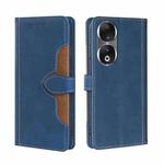 For Honor 90 5G Skin Feel Magnetic Buckle Leather Phone Case(Blue)