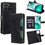For Honor X8c 4G Skin Feel Magnetic Buckle Leather Phone Case(Black)