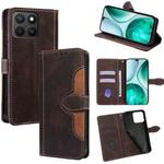 For Honor X8c 4G Skin Feel Magnetic Buckle Leather Phone Case(Brown)