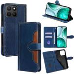 For Honor X8c 4G Skin Feel Magnetic Buckle Leather Phone Case(Blue)