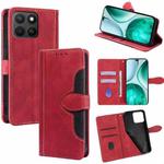For Honor X8c 4G Skin Feel Magnetic Buckle Leather Phone Case(Red)