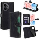For Honor 400 Global 156.5mm Skin Feel Magnetic Buckle Leather Phone Case(Black)
