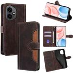 For Honor 400 Global 156.5mm Skin Feel Magnetic Buckle Leather Phone Case(Brown)