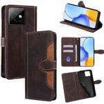 For Honor X60 GT 5G Skin Feel Magnetic Buckle Leather Phone Case(Brown)