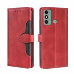 For ZTE Blade A53 4G Skin Feel Magnetic Buckle Leather Phone Case(Red)