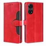 For ZTE Anshin Family Skin Feel Magnetic Buckle Leather Phone Case(Red)