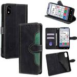 For ZTE Kantan Sumaho 4 A402ZT Skin Feel Magnetic Buckle Leather Phone Case(Black)
