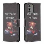 For Nokia G310 Colored Drawing Pattern Leather Phone Case(Bear)