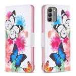 For Nokia G310 Colored Drawing Pattern Leather Phone Case(Butterflies)