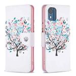 For Nokia C02 Colored Drawing Pattern Leather Phone Case(Tree)