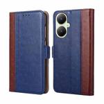 For vivo Y35+ 5G Ostrich Texture Horizontal Flip Leather Phone Case(Blue)