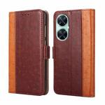 For Huawei Enjoy 60 Pro / nova 11i Ostrich Texture Horizontal Flip Leather Phone Case(Brown)
