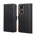 For Honor 90 5G Ostrich Texture Horizontal Flip Leather Phone Case(Black)