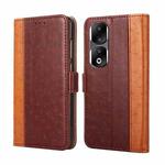 For Honor 90 Pro 5G Ostrich Texture Horizontal Flip Leather Phone Case(Brown)