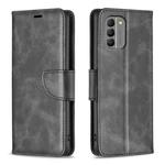 For Nokia G310 Lambskin Texture Pure Color Flip Leather Phone Case(Black)