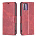 For Nokia G42 Lambskin Texture Pure Color Flip Leather Phone Case(Red)