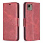For Nokia C110 Lambskin Texture Pure Color Flip Leather Phone Case(Red)