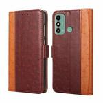For ZTE Blade A53 4G Ostrich Texture Horizontal Flip Leather Phone Case(Brown)