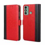 For ZTE Blade A53 4G Ostrich Texture Horizontal Flip Leather Phone Case(Red)