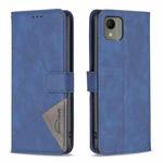 For Nokia C110 Magnetic Buckle Rhombus Texture Leather Phone Case(Blue)