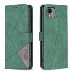 For Nokia C110 Magnetic Buckle Rhombus Texture Leather Phone Case(Green)