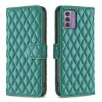 For Nokia G42 Diamond Lattice Wallet Flip Leather Phone Case(Green)