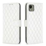 For Nokia C110 Diamond Lattice Wallet Flip Leather Phone Case(White)