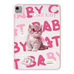 For iPad Air 2022 / 2020 10.9 Painted Acrylic Tablet Case(Sunglasses Cat)
