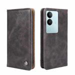 For vivo S17 5G / S17 Pro 5G Non-Magnetic Retro Texture Leather Phone Case(Grey)