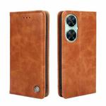 For Huawei Enjoy 60 Pro / nova 11i Non-Magnetic Retro Texture Leather Phone Case(Brown)