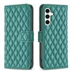 For Samsung Galaxy S23 FE 5G Diamond Lattice Wallet Flip Leather Phone Case(Green)