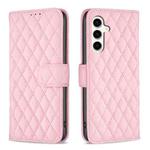For Samsung Galaxy S23 FE 5G Diamond Lattice Wallet Flip Leather Phone Case(Pink)