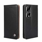 For Honor 90 Pro 5G Non-Magnetic Retro Texture Leather Phone Case(Black)