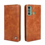 For ZTE Blade A53 4G Non-Magnetic Retro Texture Leather Phone Case(Brown)