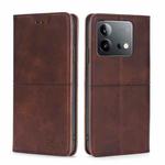 For vivo iQOO Neo 8 / 8 Pro 5G Cow Texture Magnetic Leather Phone Case(Dark Brown)