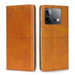 For vivo iQOO Neo 8 / 8 Pro 5G Cow Texture Magnetic Leather Phone Case(Light Brown)