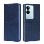 For vivo S17 5G / S17 Pro 5G Cow Texture Magnetic Leather Phone Case(Blue)