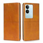 For vivo S17 5G / S17 Pro 5G Cow Texture Magnetic Leather Phone Case(Light Brown)