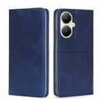 For vivo Y35+ 5G Cow Texture Magnetic Leather Phone Case(Blue)