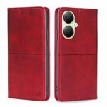 For vivo Y35+ 5G Cow Texture Magnetic Leather Phone Case(Red)