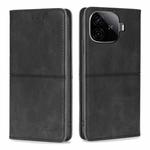 For vivo iQOO Z9 Turbo Cow Texture Magnetic Leather Phone Case(Black)