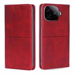 For vivo iQOO Z9 Turbo Cow Texture Magnetic Leather Phone Case(Red)