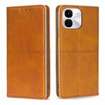 For vivo iQOO Z9x 5G Cow Texture Magnetic Leather Phone Case(Light Brown)