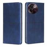 For vivo V30e 5G Global Cow Texture Magnetic Leather Phone Case(Blue)